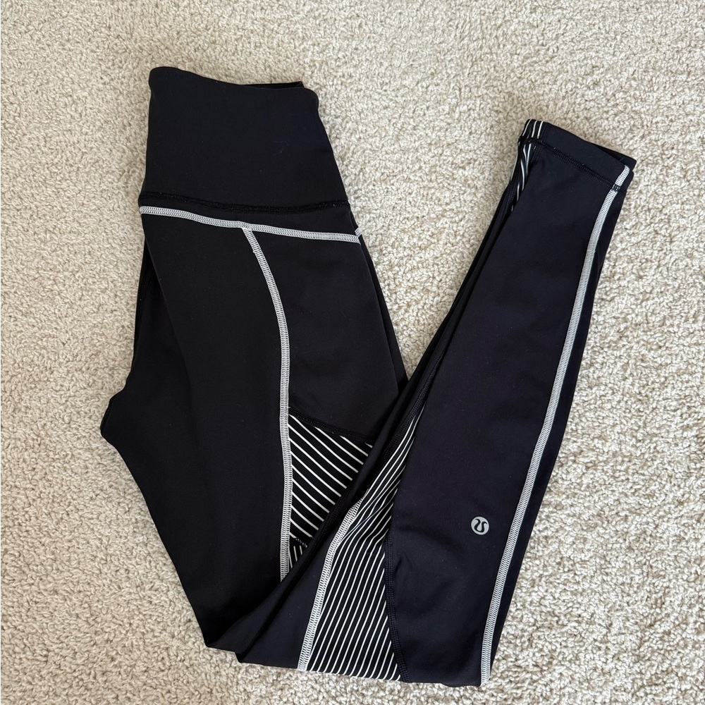 lululemon athletica black and white leggings